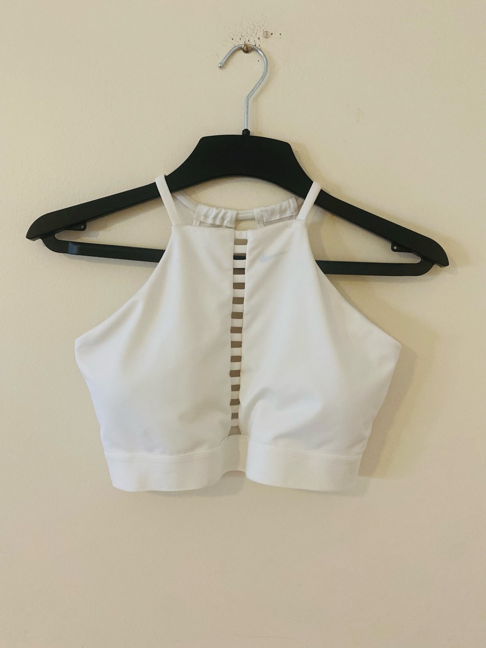 Nike White High Neck Sports Bra size medium